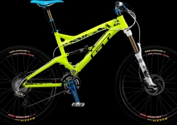 gt mountain bike in neon yellow color