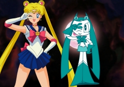 Jenny dressed as Sailor Moon