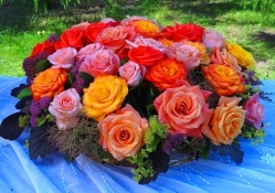 Floral arrangement with roses