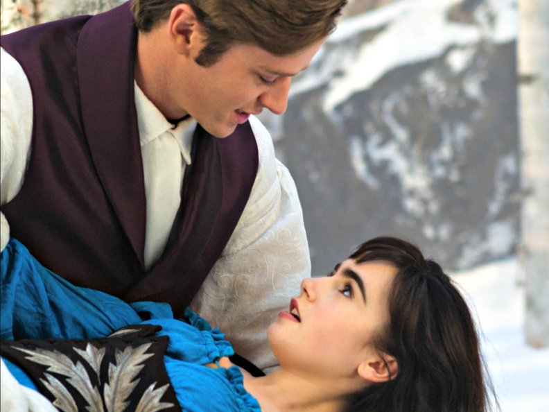 Armie Hammer and Lily Collins