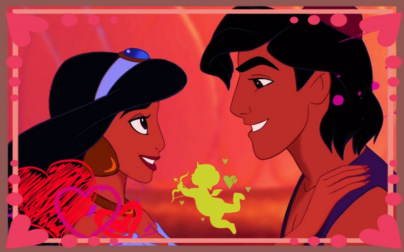 Aladdin, And,Jasmine,Valentine,s, Day