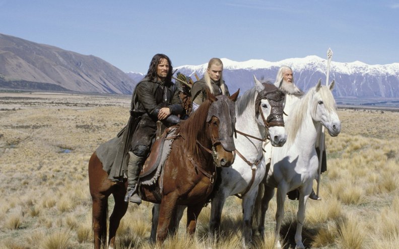 Aragorn, Legolas and Gandalf the Grey