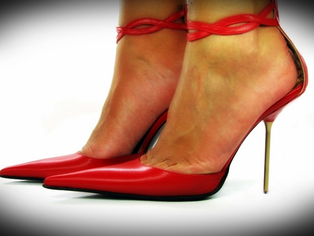 Red and Gold Stilettos