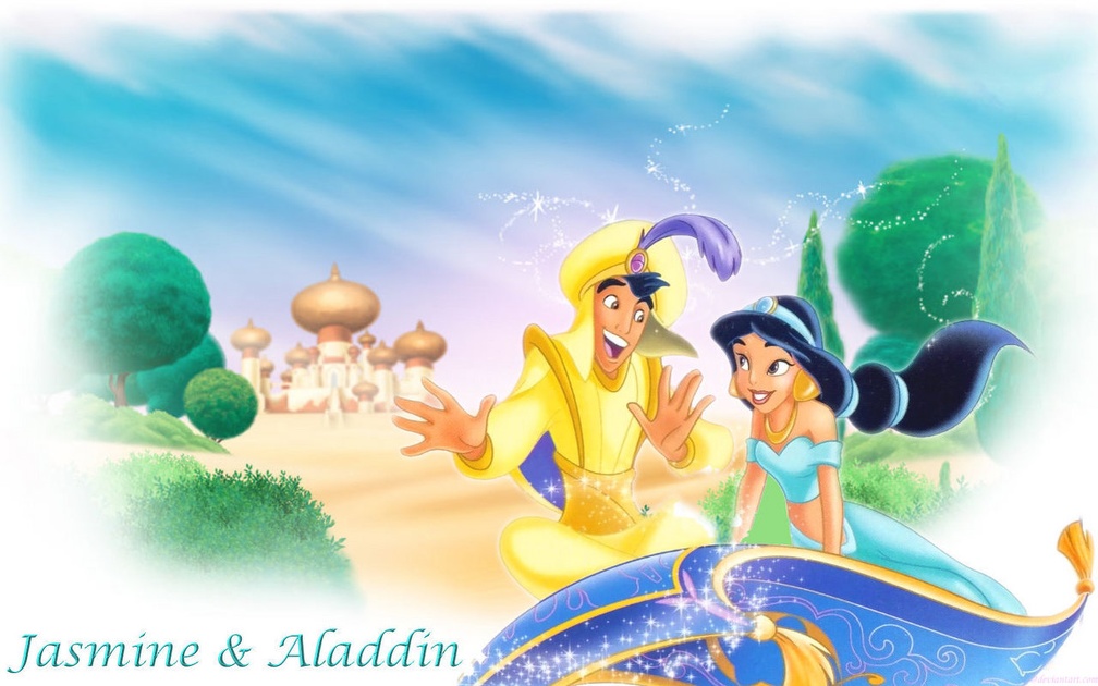 Disney,Couple,Jasmine,And,Aladdin