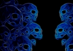 neon skulls