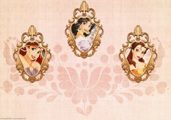Disney, Princesses,Arie,Jasmine,And,Belle