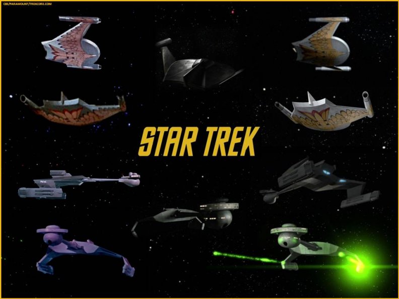 Original and Remastered Romulan and Klingon Warships