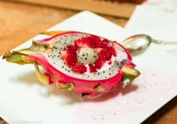 Dessert _ Dragon fruit and Strawberry