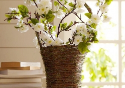Flower branch basket