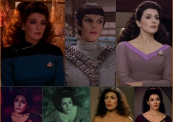 Marina Sirtis as Counselor Deanna Troi from Star Trek: The Next Generation