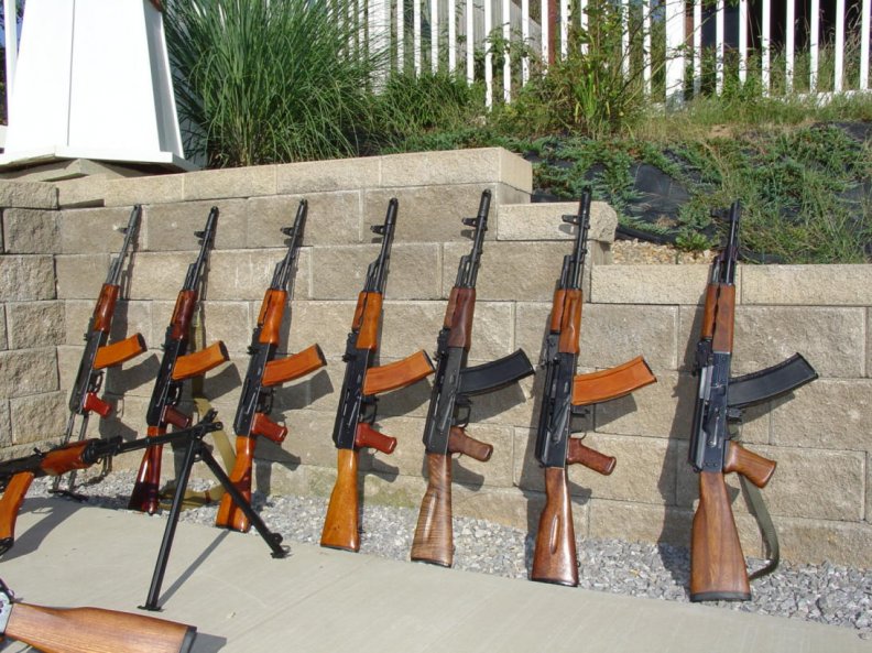 The many variants type of AK assault rifler