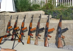The many variants type of AK assault rifler