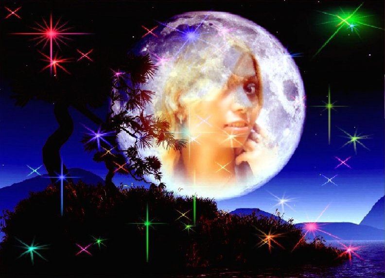Kanchan Bagari: Fantasy Moon Wallpaper