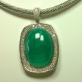 Cabachon Emerald Pendent