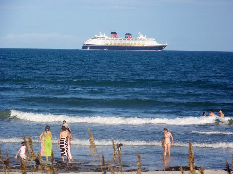 Disney Ship Leaving Port