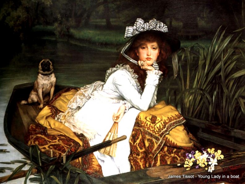 James Tissot _ Young Lady in a boat