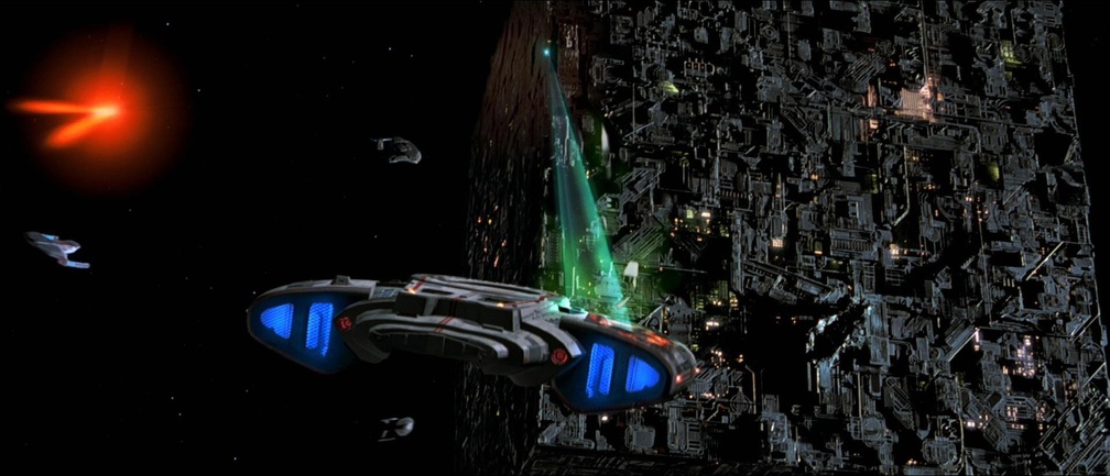 USS Defiant Engaging The Borg