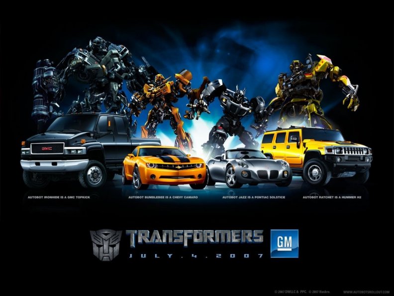 Transformers characters and cars
