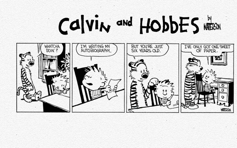 Calvin and Hobbes Autobiography