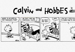 Calvin and Hobbes Juggling Chainsaws