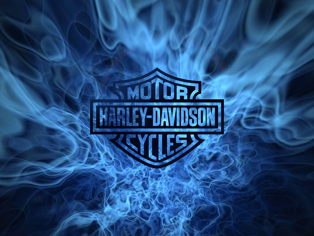 Harley_Davidson Blue Flames