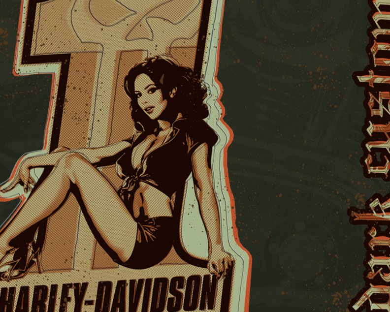 Harley Davidson Pin up girl