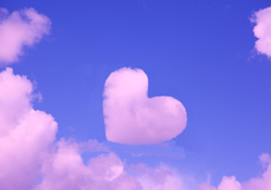 pink heart cloud