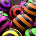 Round Colourful Stiped Beads