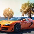 Orange Bugatti HD Photography