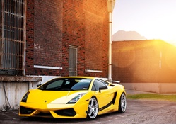 Yellow Lamborghini Gallardo Superleggera