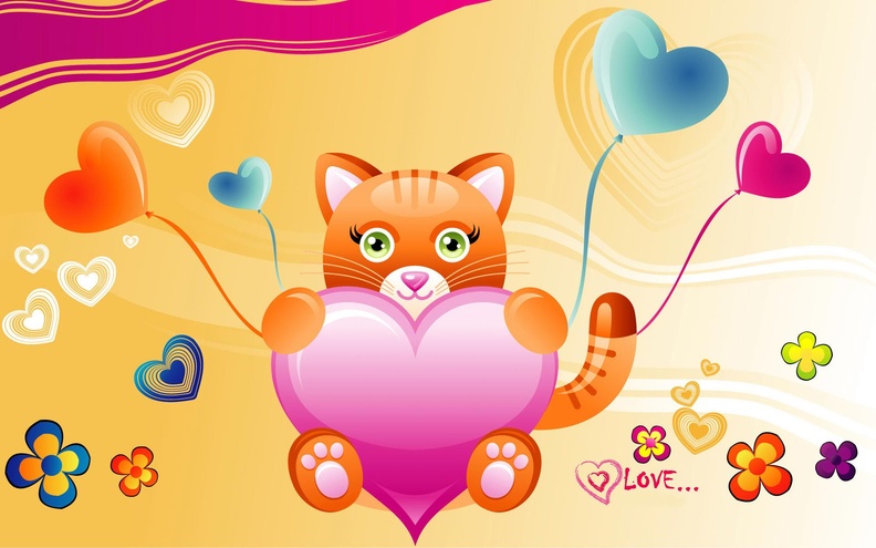 Love Kitten Valentine Love