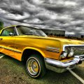 Yellow Chevy Lowrider