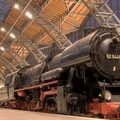 steam locomotive in a london museum