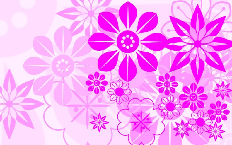 Purple Abstract Flowers