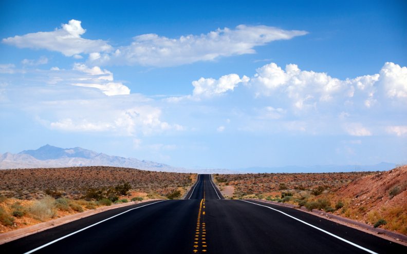 Desert Road in Nevada