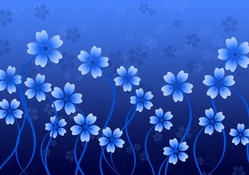 Blue Flower Abstract