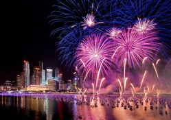Fireworks over Singapore