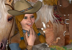 Cowgirl and Her Friends