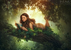 Girl reading a Book