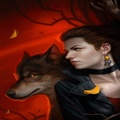 Woman And Wolf