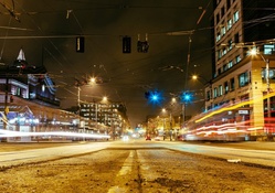marvelous street lights in long exposure