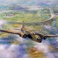 Wellington Bomber Flying Over Brooklands