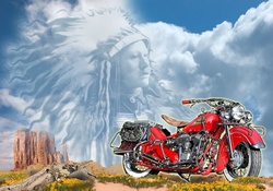 1937 Harley Davidson Vintage Indian Motorcycle