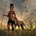 Warrior And Cheetah