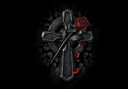 Cross And Rose