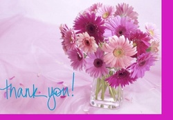 Thank you with daisies