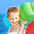 Girl playing with the Balloon