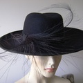 Black Hat with Feathers