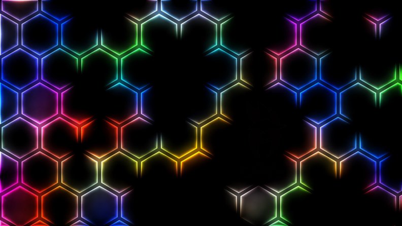 Colored hexagons