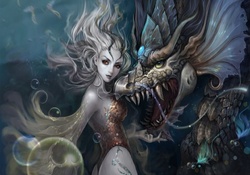 Mermaid And Sea Dragon